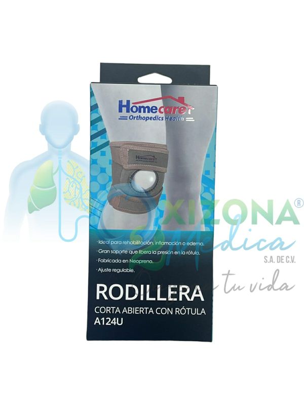 Rodillera corta abierta con rotula