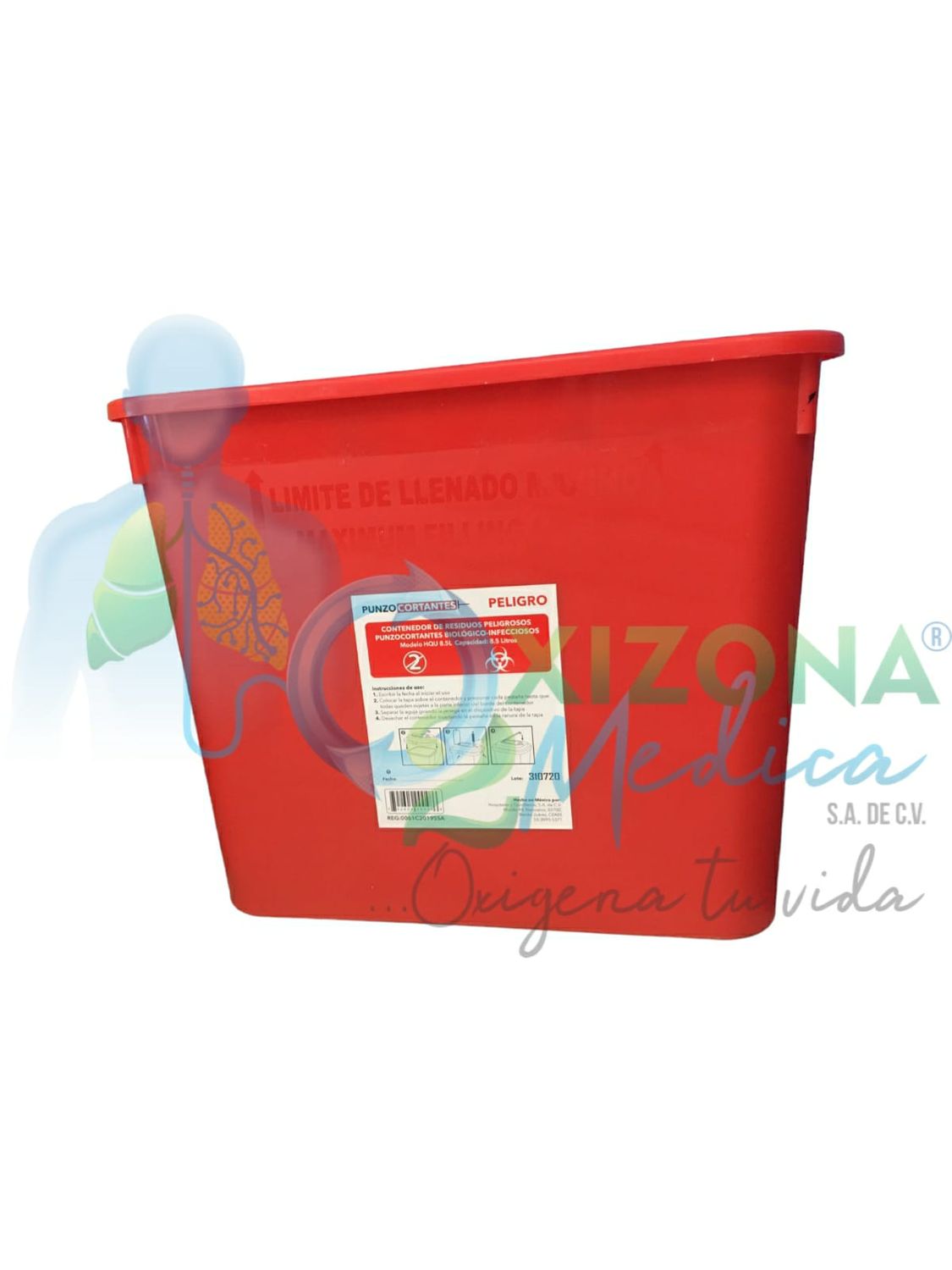 Contenedor R.P.B.I  4L
(Residuos Peligrosos Biológicos- medio infecciosos)