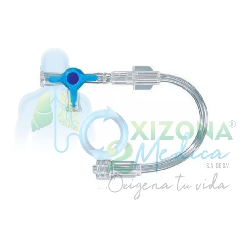 Llave de paso 3 vías con tubo de extensión 80cm long