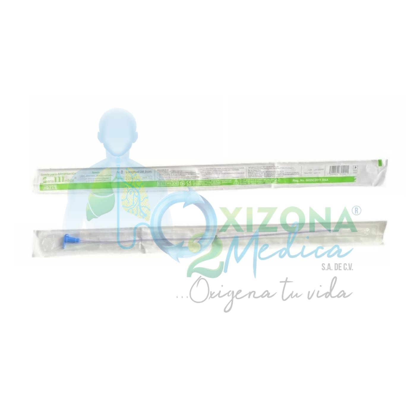 Sonda para alimentación.
Fr 5 y Longitud 38.5 cm