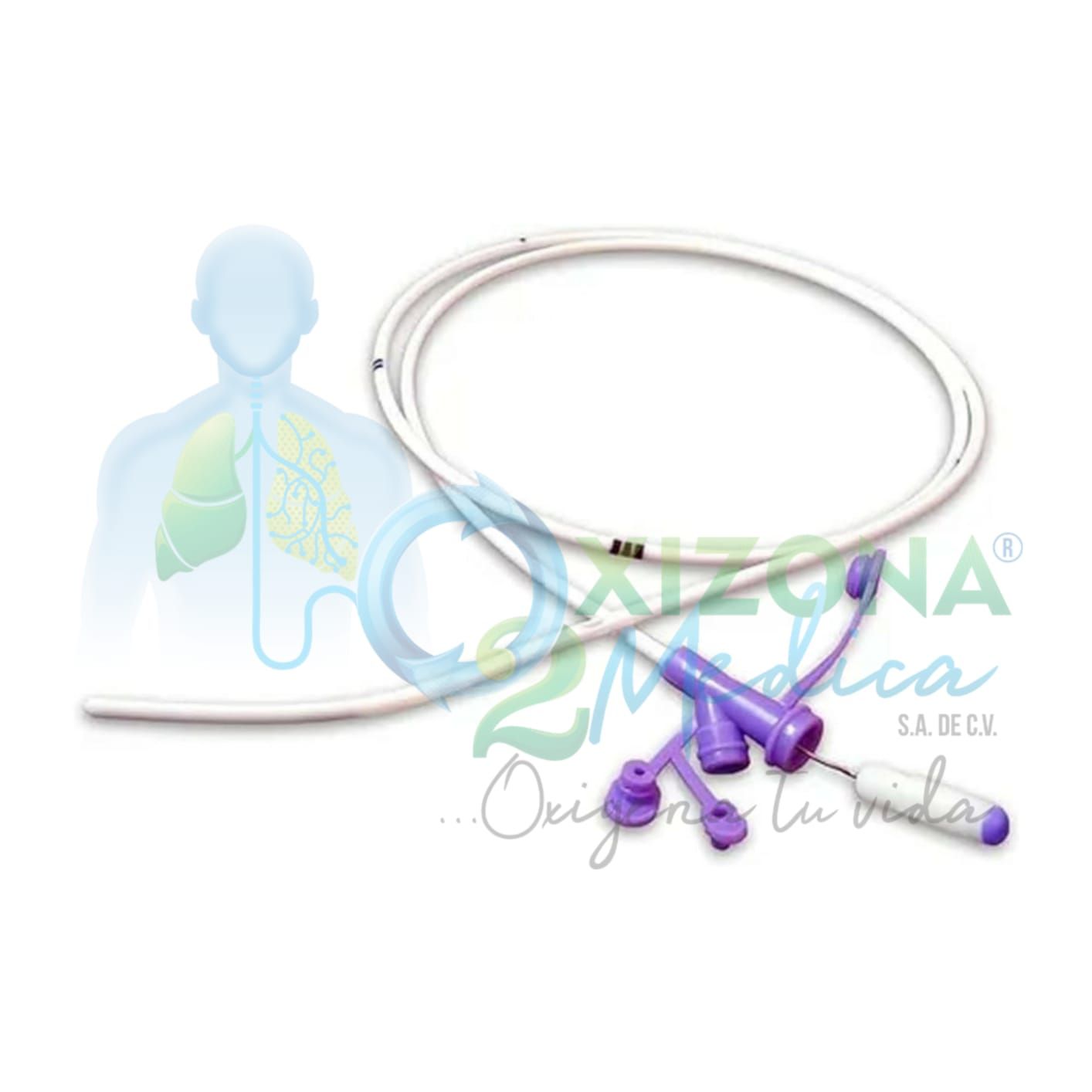 Sonda de nutrición enteral de poliuretano radiopaca con punta de tungsteno, 10 FR