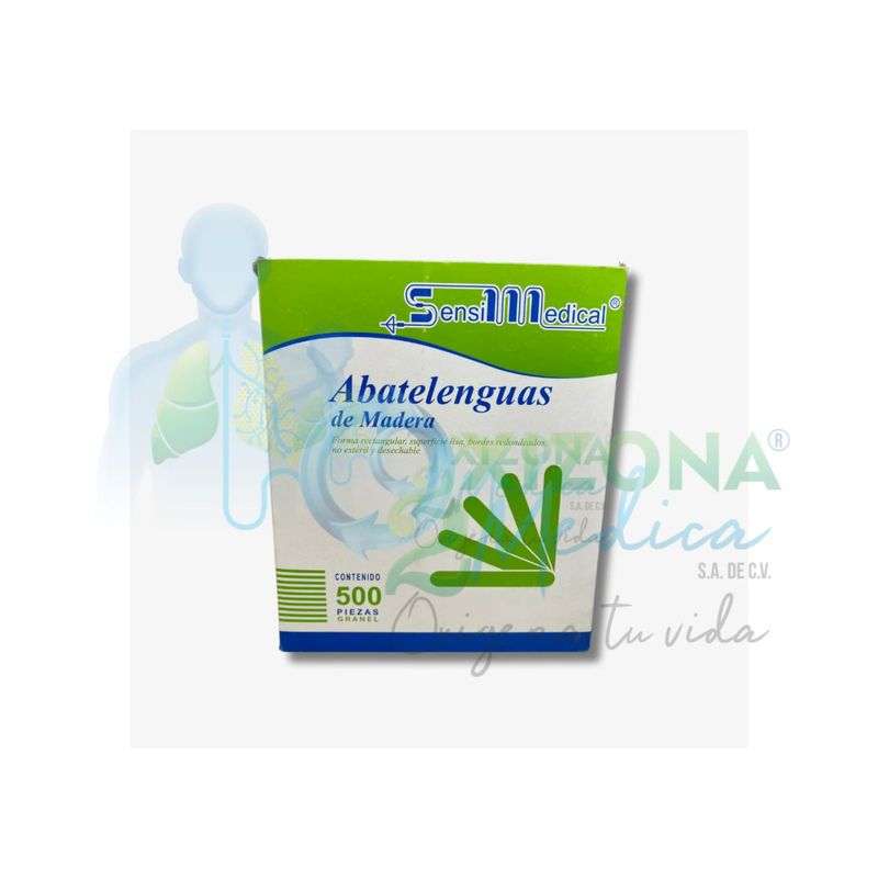 Abatelenguas de madera SENSIMEDICAL 500 piezas