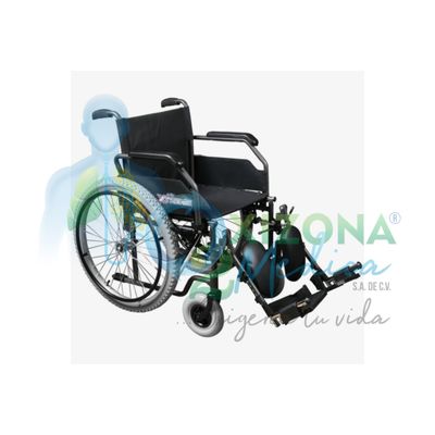 Silla de ruedas R218027PV-TN eleva piernas desmontables 24 IN NAYULON REACTIV