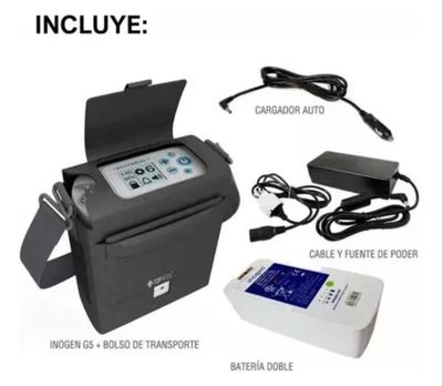 Concentrador Portátil de Oxígeno Inogen One G5 1 - 6 L de oxigeno con Batería de 16 Celdas (Hasta 12 horas de duración)