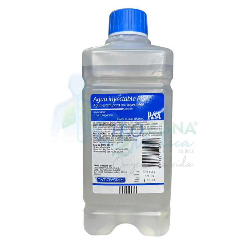 Agua inyectable PISA