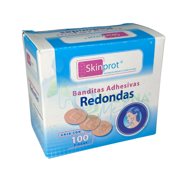 Banditas adhesivas redondas SKINPROT con 100 piezas
