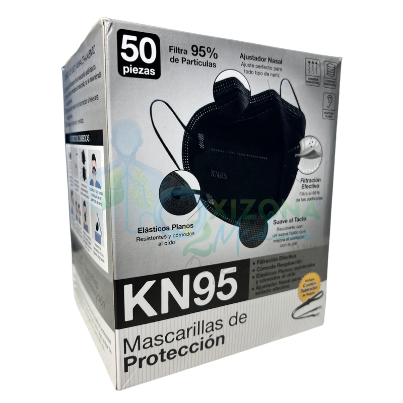 Cubrebocas negro KN95