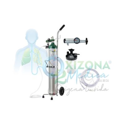 Tanque de OXIGENO Medicinal de 682 litros con kit de oxígeno de REGALO (Tipo E)