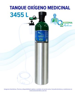 Tanque de OXIGENO Medicinal de 3500 litros con kit de Oxígeno de REGALO (M122)