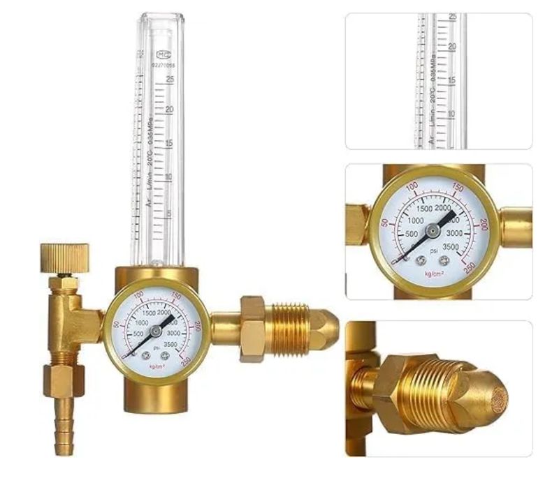 Regulador con flujometro para Argón, conexión CGA 580 Argon industrial