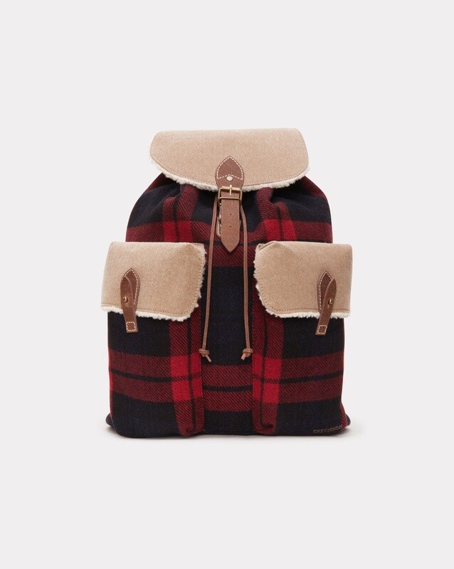 BACKPACK CANVAS ROUGE BLACK KARO