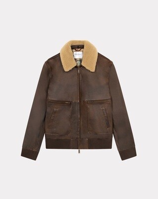 GYVER VINTAGE COCOA LEATHER JACKET