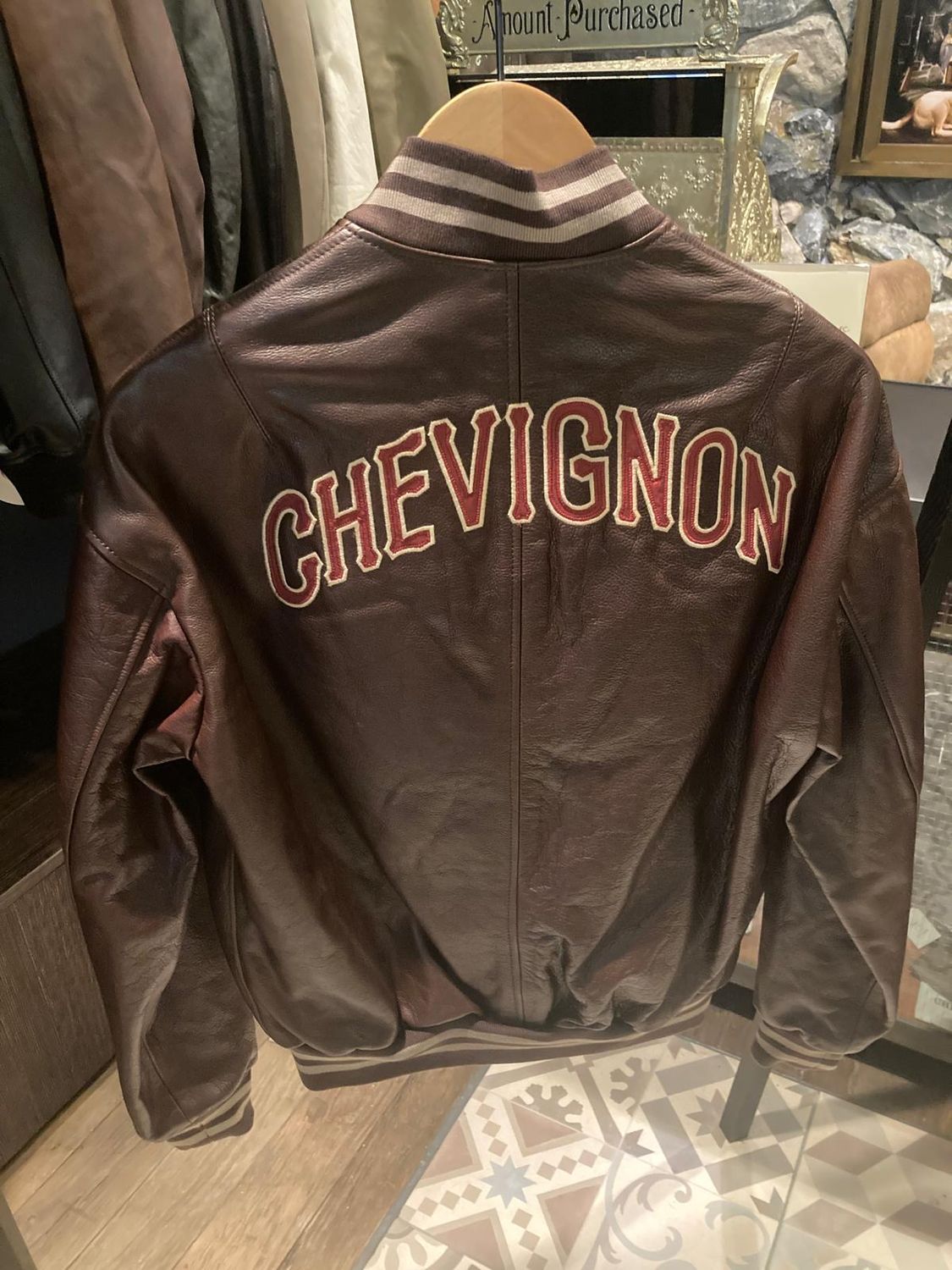 BLOUSON TEDDY 90 MARRON LEATHER