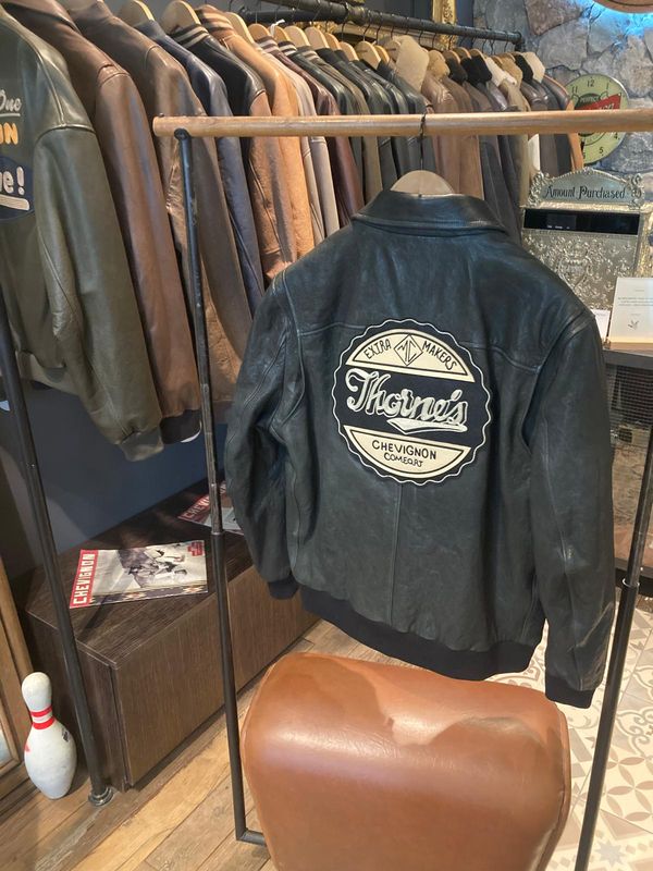 THORNES LEATHER GREY JACKET