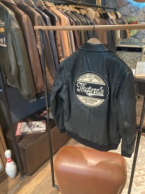 THORNES LEATHER GREY JACKET