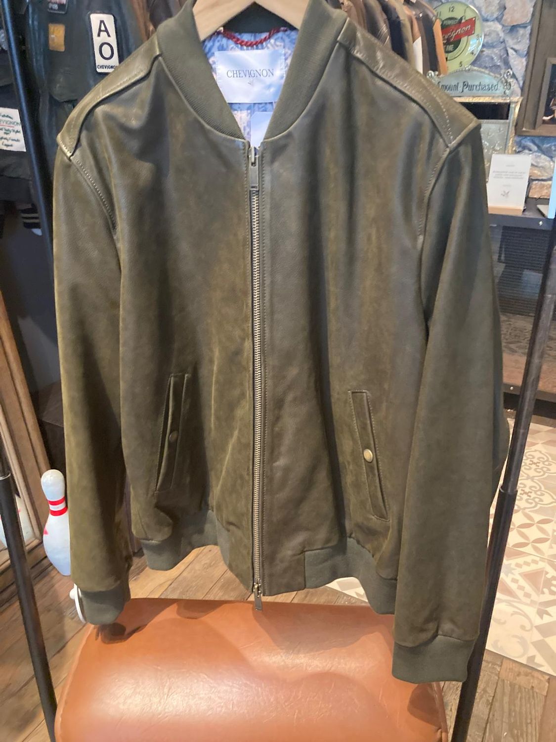 BLOUSON TEDDY HERMES KAKI