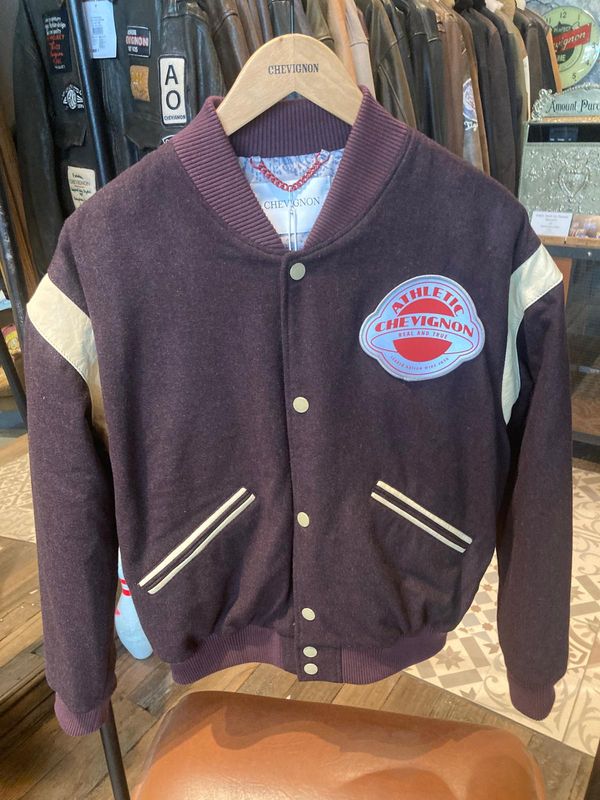 BLOUSON VARSITY WOOL BURGUNDY