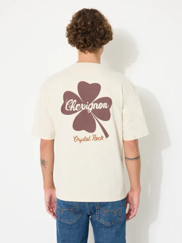 BRAND NEW CLOVER TEE OVERSIZE BEIGE