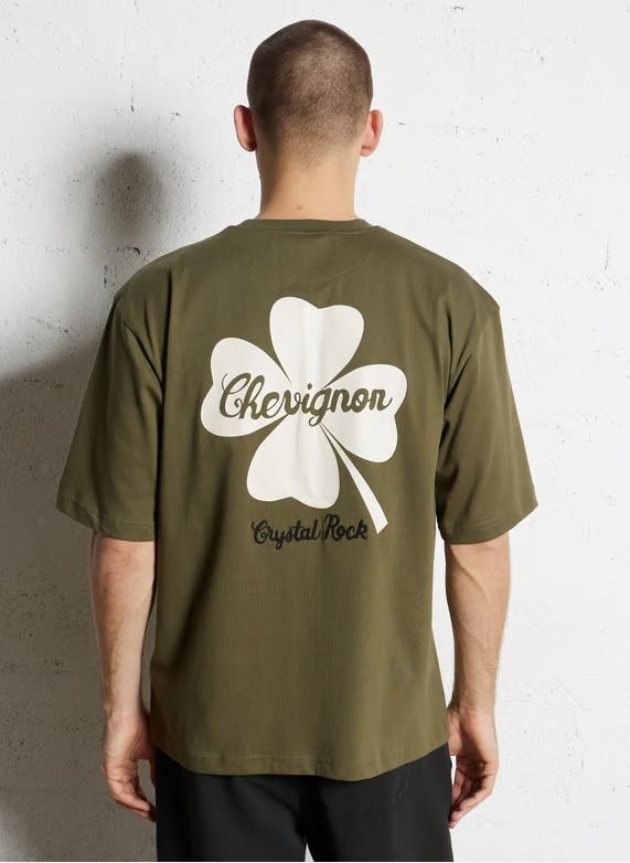 BRAND NEW CLOVER TEE OVERSIZE KAKI