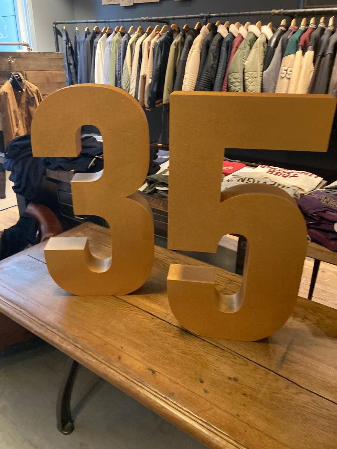VINTAGE NUMBERS GOLD SET