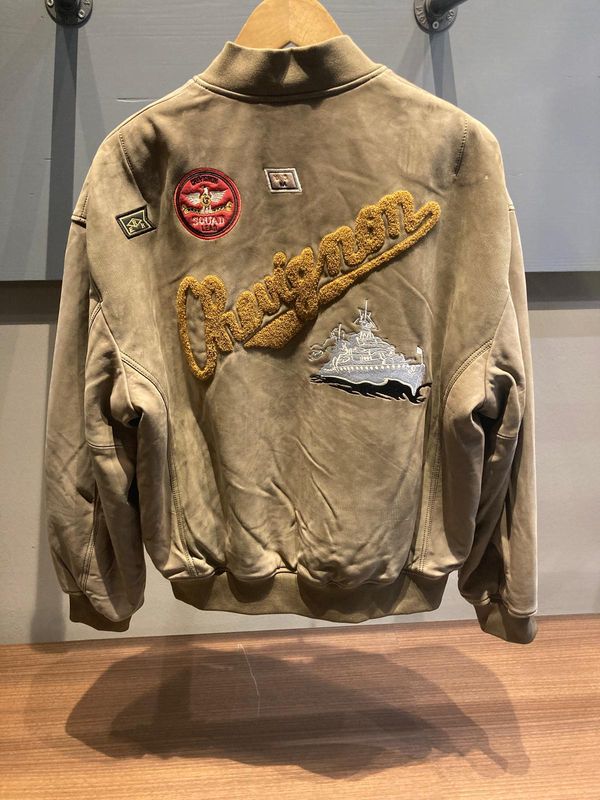 BLOUSON VARSITY LEATHER GREEN