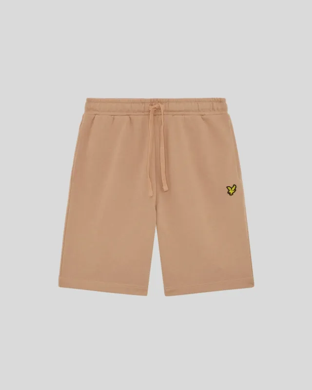 a DARK BEIGE SWEAT SHORT LYLE &amp; SCOTT