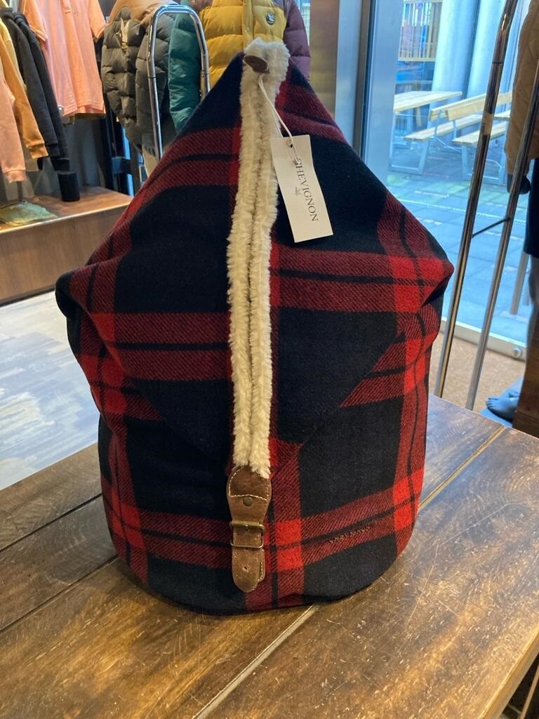 BACKPACK CANVAS POLCHON BLACK ROUGE