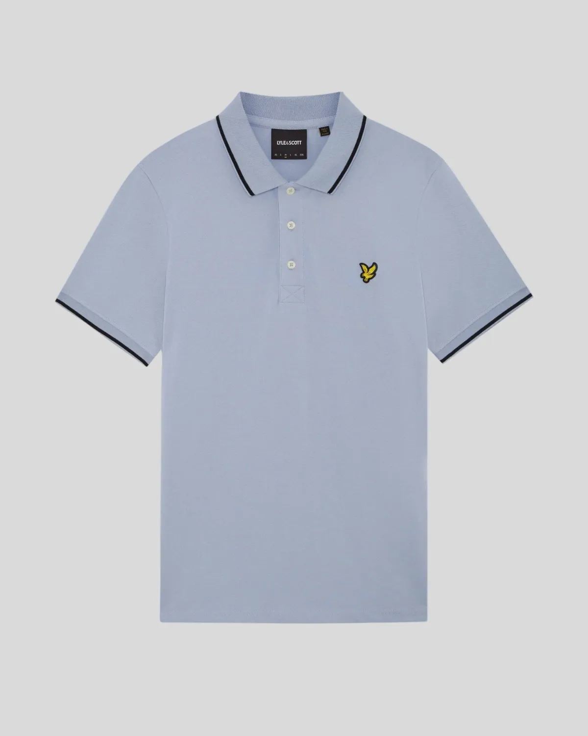 a LIGHT BLUE TIPPED POLO SHIRT LYLE &amp; SCOTT