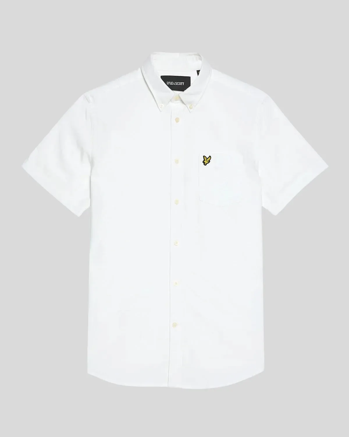 a SHORT SLEEVE OXFORD SHIRT WHITE LYLE &amp; SCOTT