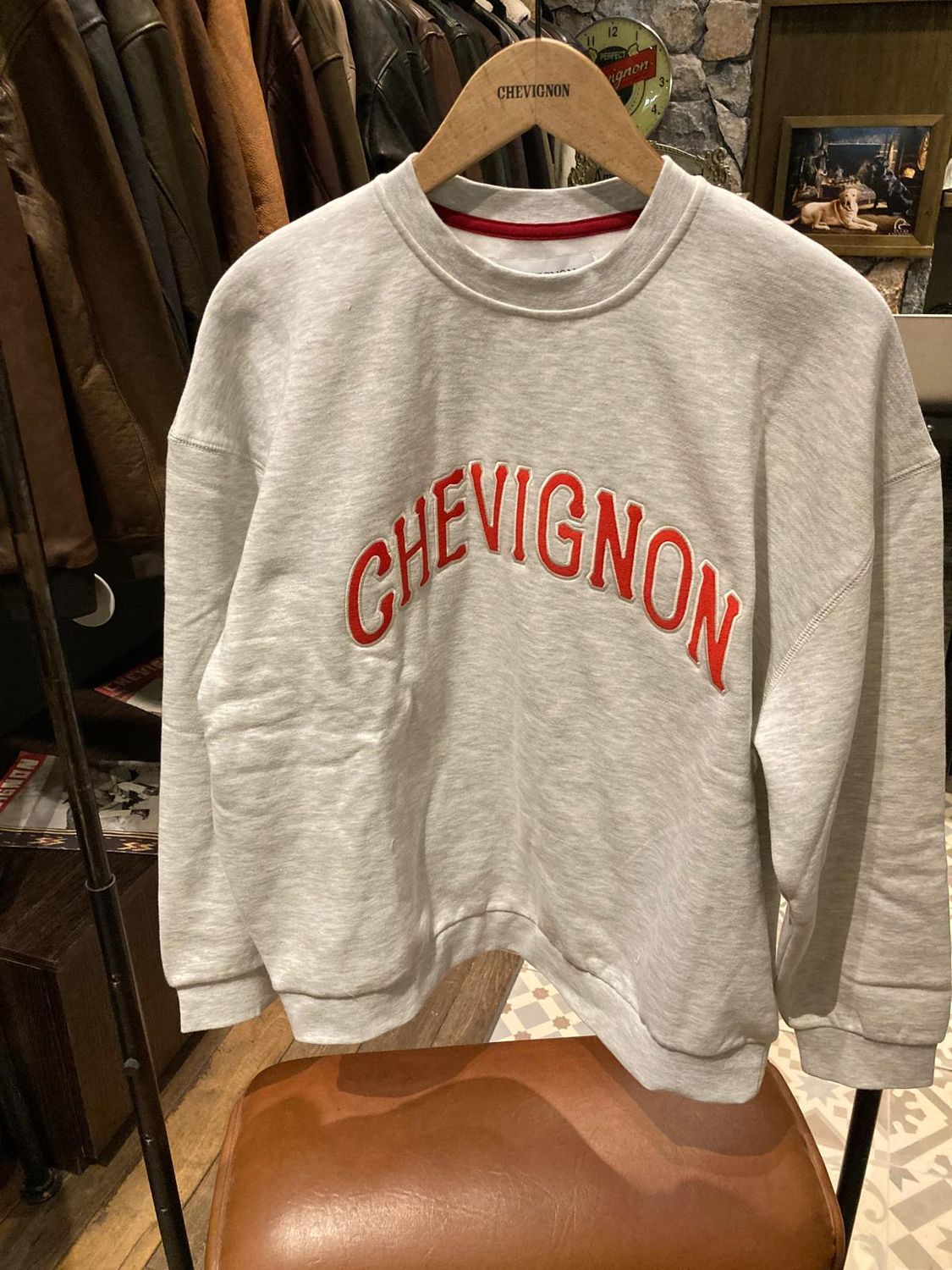 SWEATSHIRT 90 FRONT GREY ECRU