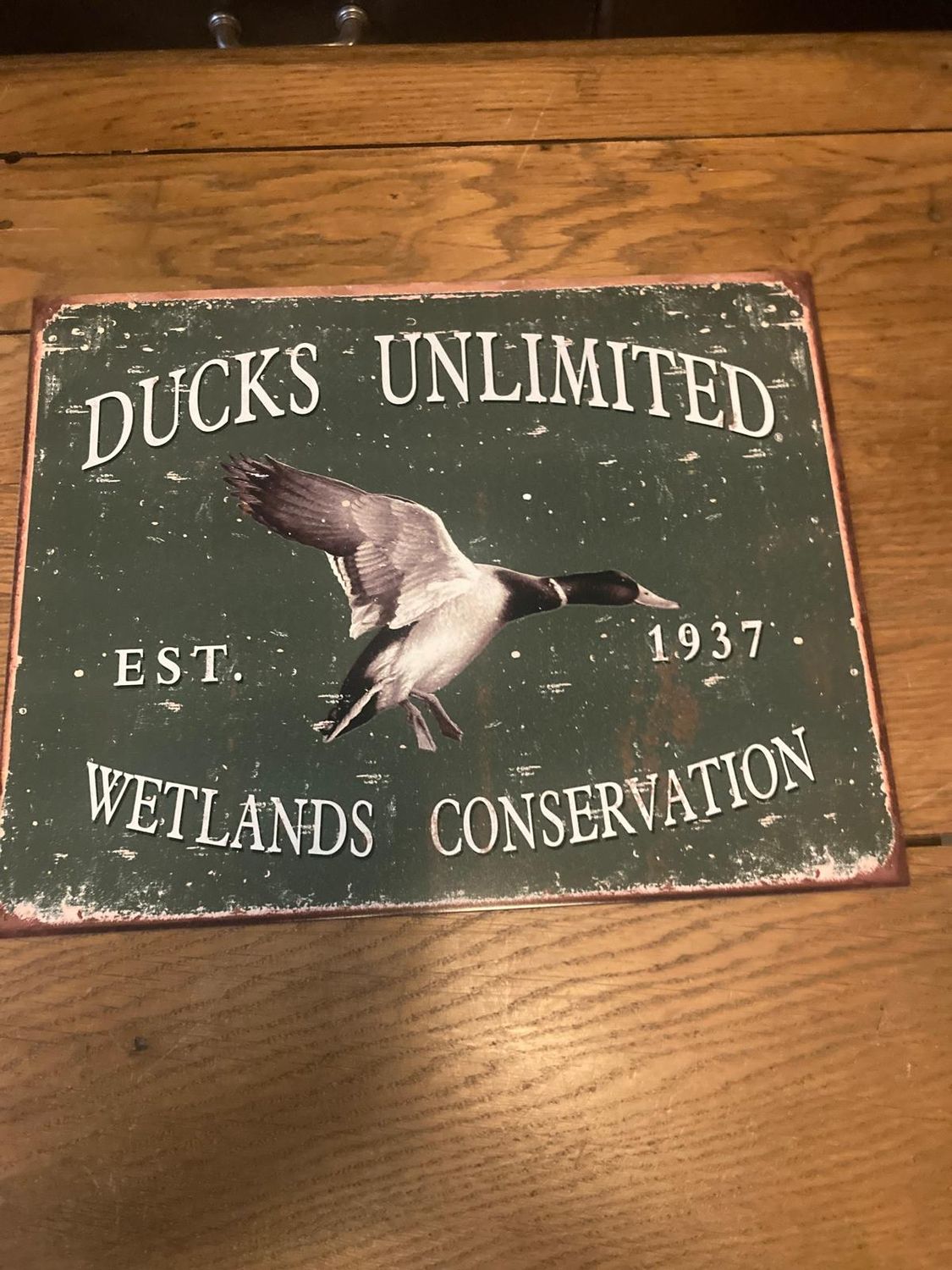 METALL SCHILD DUCKS UNLIMITED
