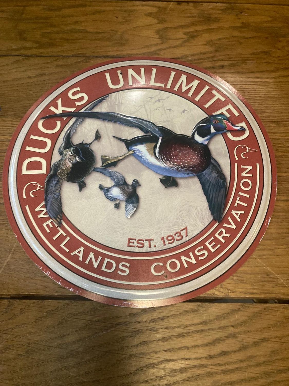 METALL SCHILD DUCKS UNLIMITED