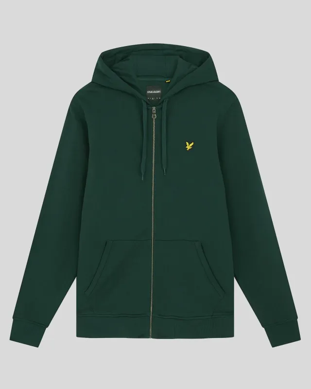 a GREEN ZIP HOODIE SWEAT LYLE &amp; SCOTT