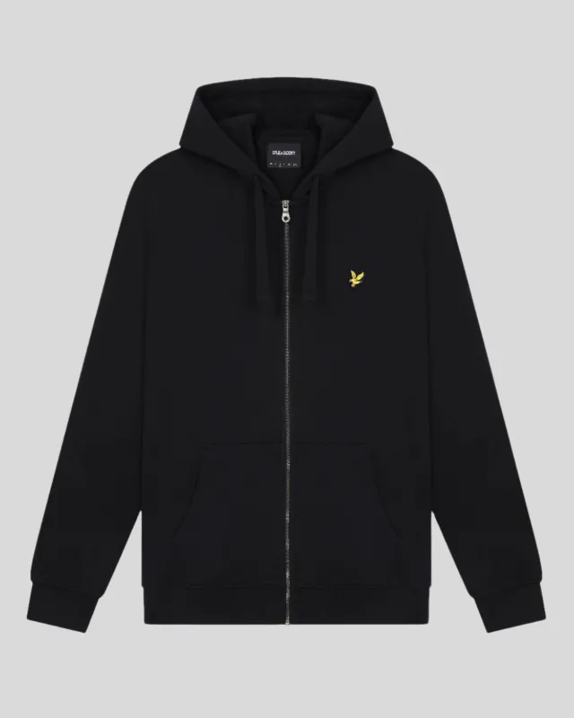 a BIG BIG BLACK ZIP HOODIE SWEAT LYLE &amp; SCOTT