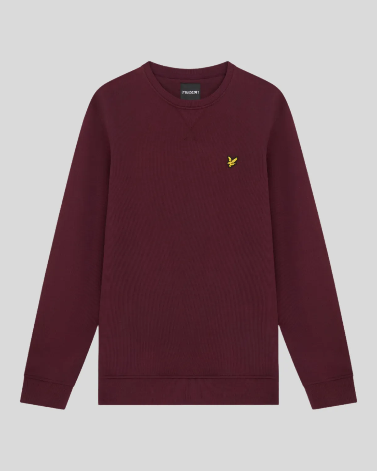 a BURGUNDY CREW NECK SWEATSHIRT LYLE &amp; SCOTT