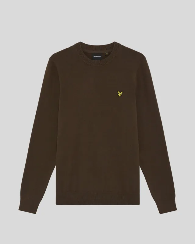 a BROWN CREW NECK SWEATSHIRT LYLE &amp; SCOTT