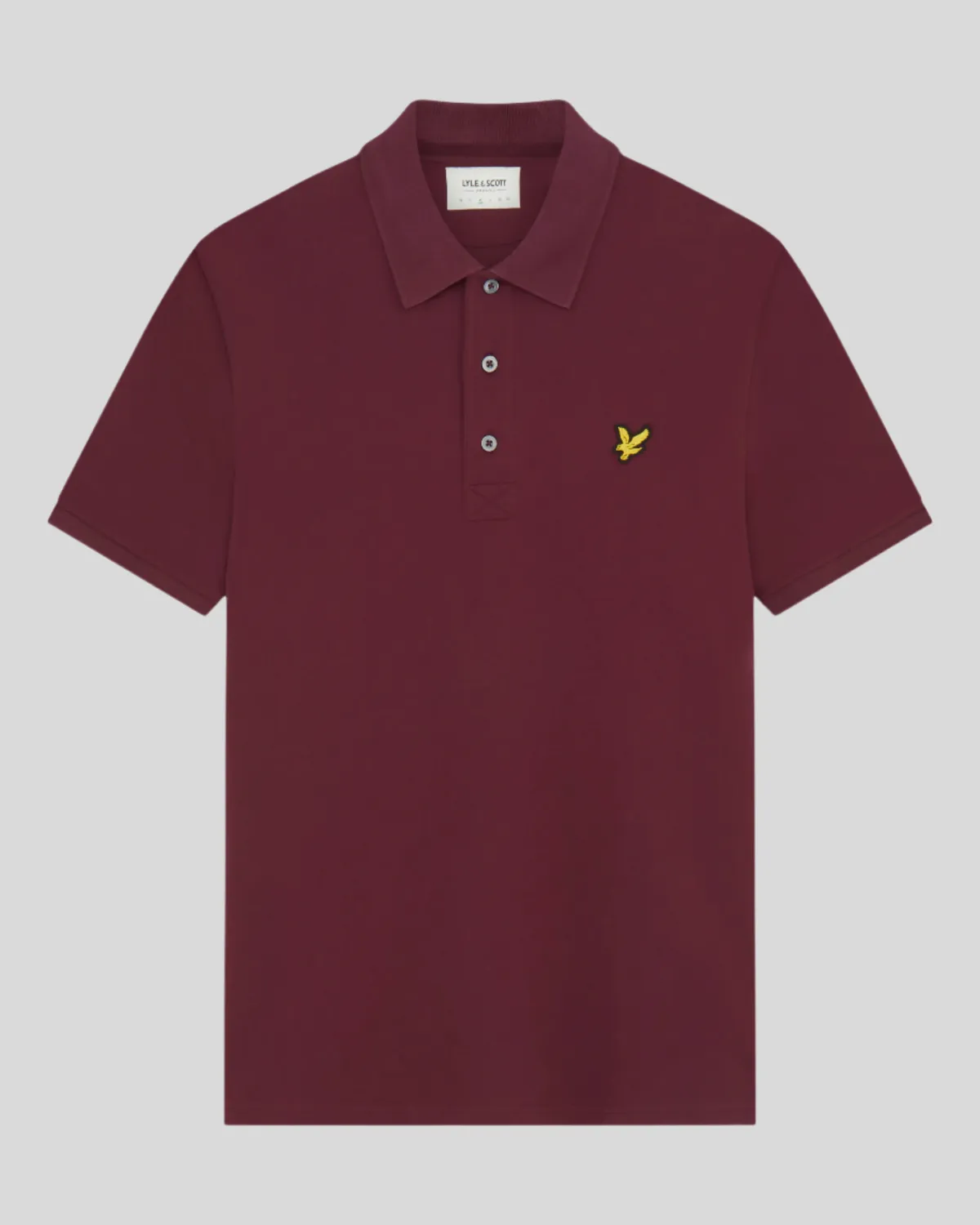 a BURGUNDY CLASSIC POLO SHIRT LYLE &amp; SCOTT