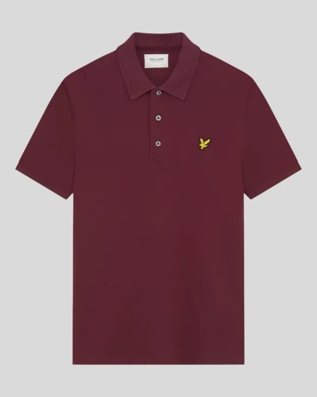 a BURGUNDY CLASSIC POLO SHIRT LYLE &amp; SCOTT