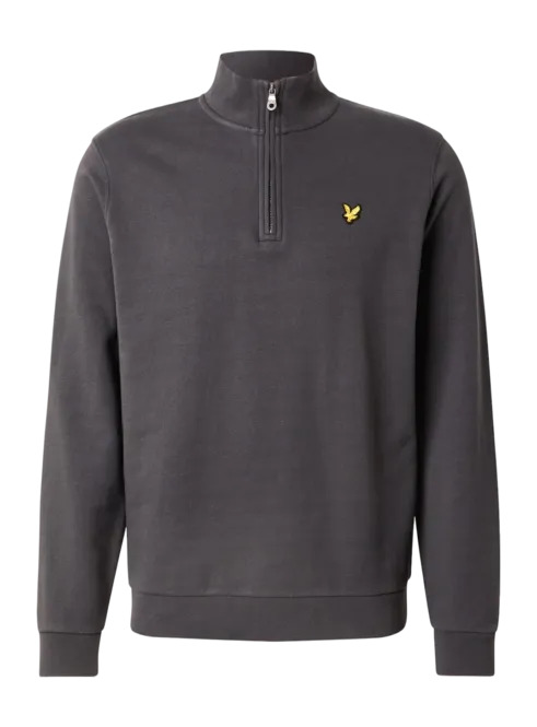 a GREY QUARTERZIP SWEAT LYLE &amp; SCOTT
