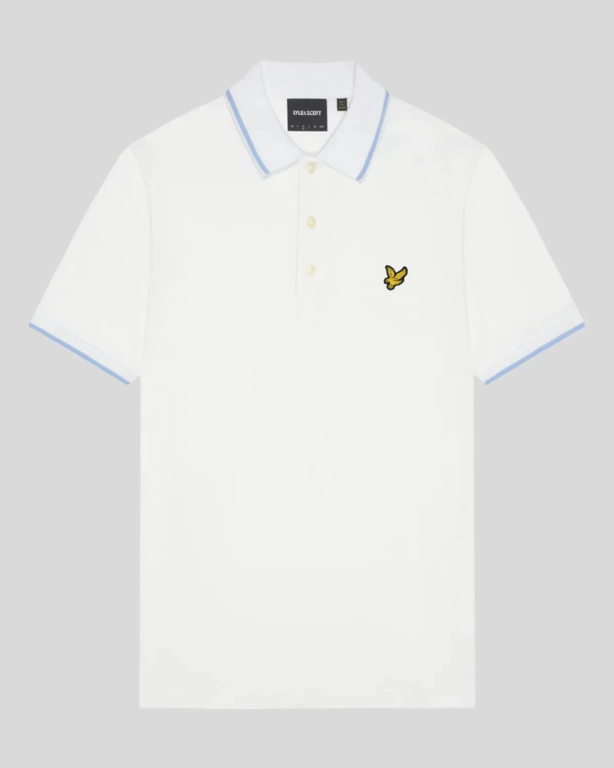 a WHITE TIPPED POLO SHIRT LYLE &amp; SCOTT