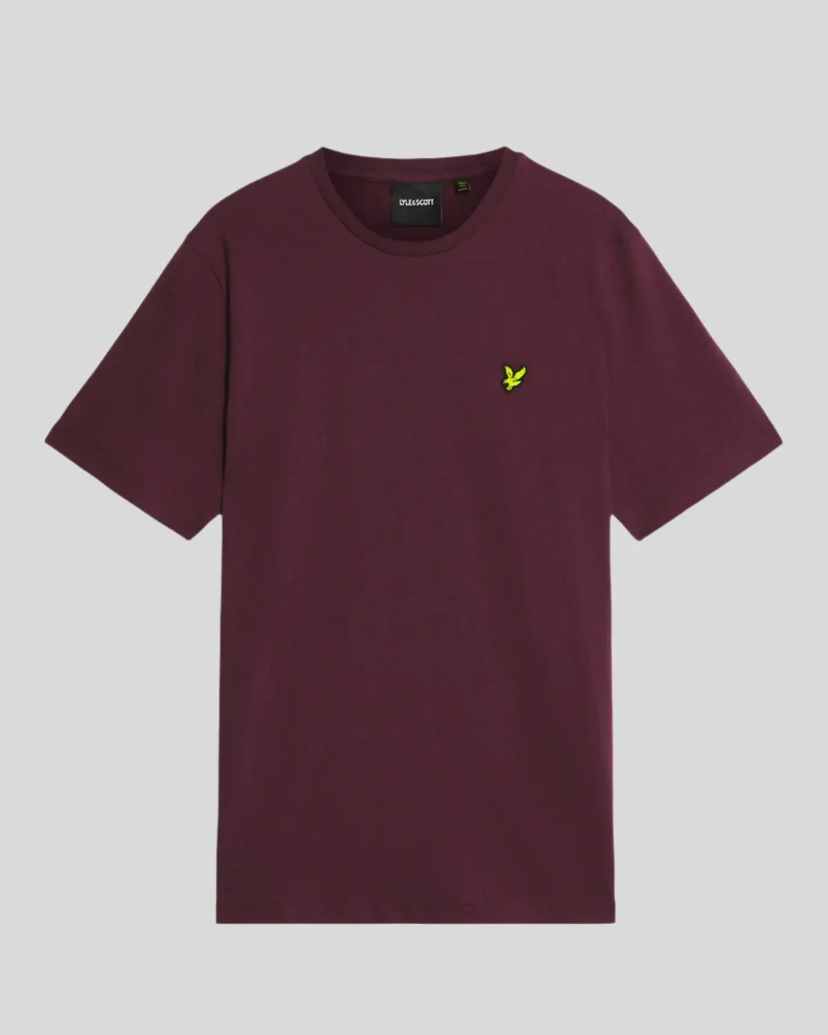 a BURGUNDY CLASSIC CREW NECK T SHIRT LYLE &amp; SCOTT