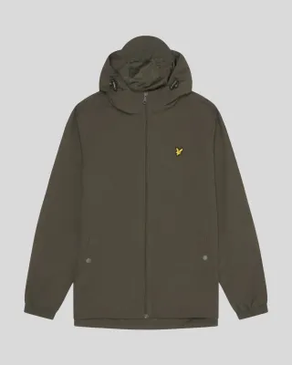 a OLIVE ZIP THROUGH HOODED JACKET LYLE &amp; SCOTT