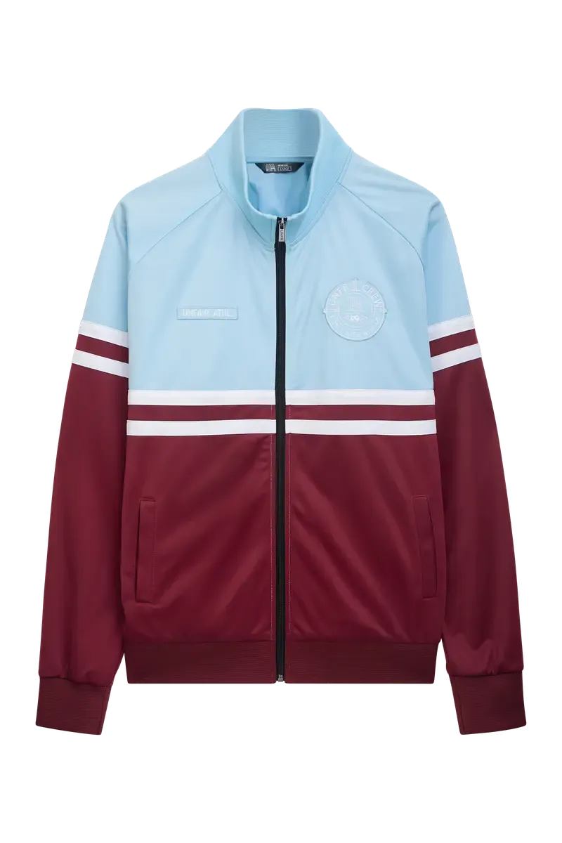 a DMWU TRACKTOP BURGUNDY/SKYBLUE UNFAIR ATHLETICS