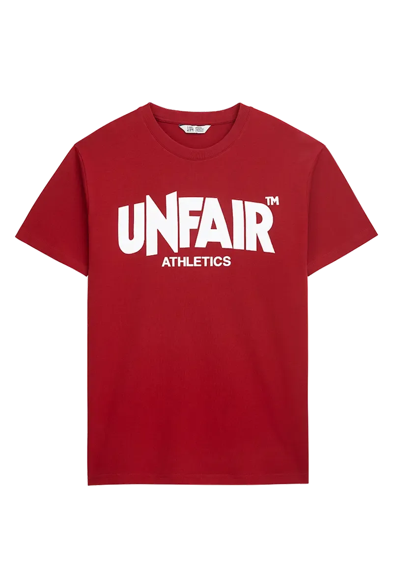 a CLASSIC LABEL T-SHIRT BURGUNDY UNFAIR ATHLETICS