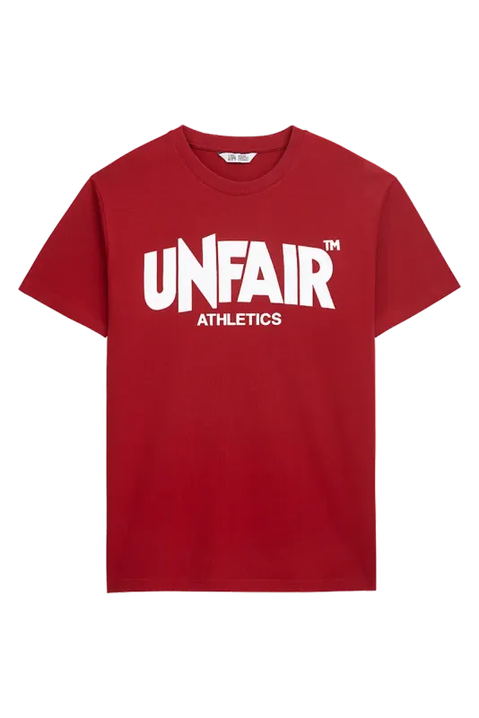 a CLASSIC LABEL T-SHIRT BURGUNDY UNFAIR ATHLETICS