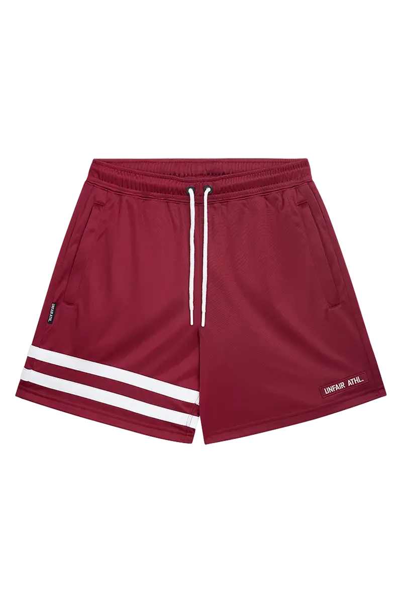 DMWU ATHLETIC SHORTS BURGUNDY UNFAIR ATHLETICS
