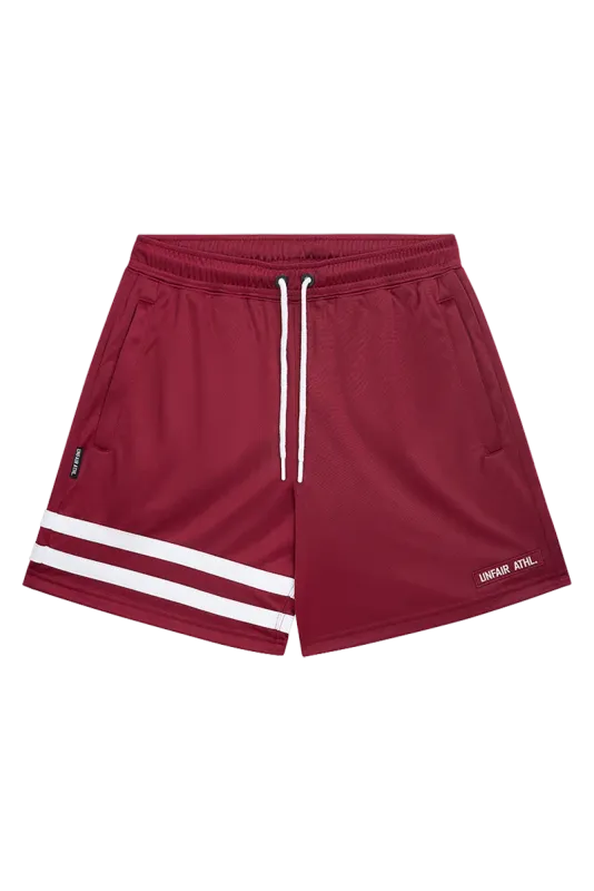 DMWU ATHLETIC SHORTS BURGUNDY UNFAIR ATHLETICS