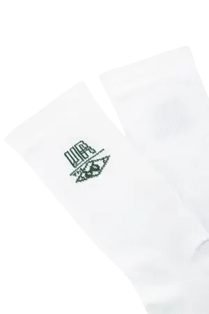 a LOTC SOCKS WHITE / EVERGREEN UNFAIR ATHLETICS