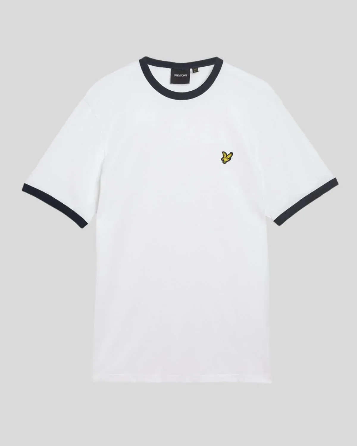 a RINGER CREW NECK T-SHIRT WHITE LYLE &amp; SCOTT