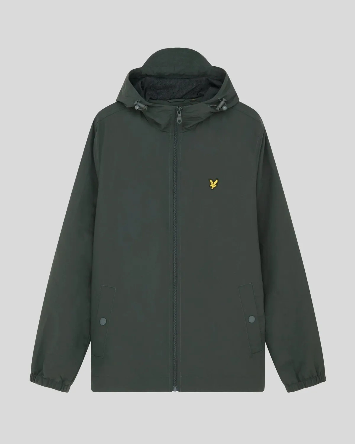 a GREY ZIP THROUGH HOODED JACKET LYLE &amp; SCOTT